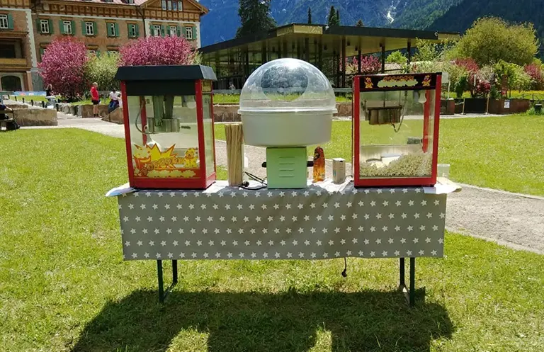 Macchina per popcorn e zucchero filato